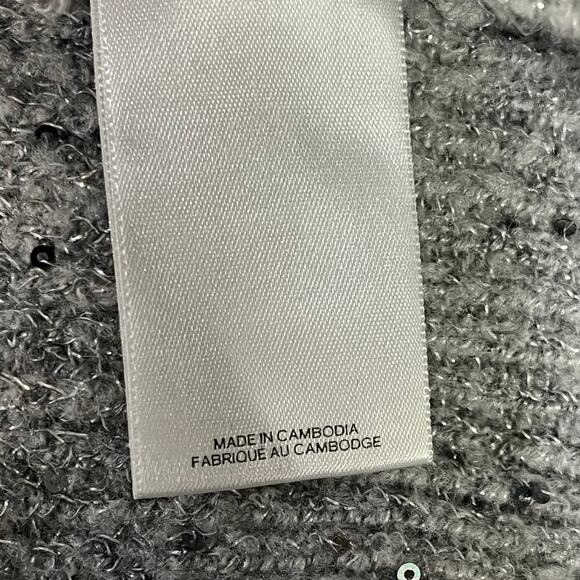 Express Womens Silver Shimmer Sweater Size XS - Picture 7 of 11